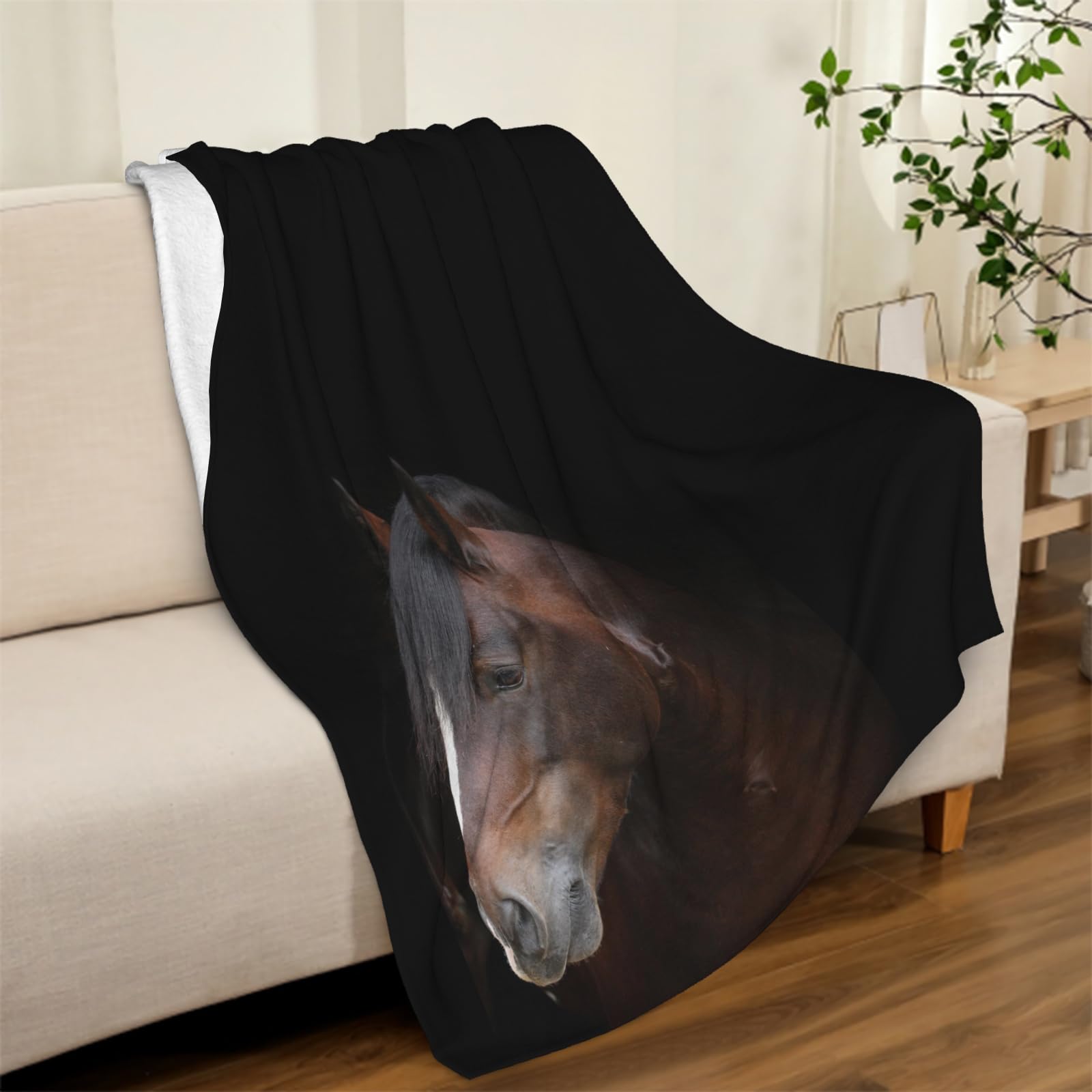 Coperta Cavallo 3D In Flanella - 150x200cm, Morbida E Calda, Per Divano O Letto, Stile 1 - Foto 6