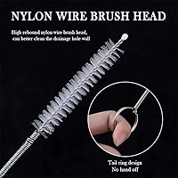 Vista 3 de OFBAND Herramienta de limpieza de drenaje de techo corredizo extendido de 60 pulgadas, cepillo de drenaje flexible de 90° de acero inoxidable