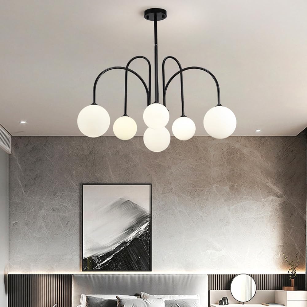 Lustre en fer moderne pour en finir avec l'éclairage agressif de la salle à manger