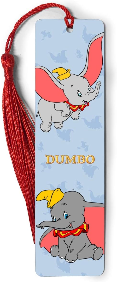 Bookmarks Metal Ruler Dumbo Bookography Measure Tassels Bookworm for Book Markers Lovers Reading Notebook Bookmark Bibliophile Gift