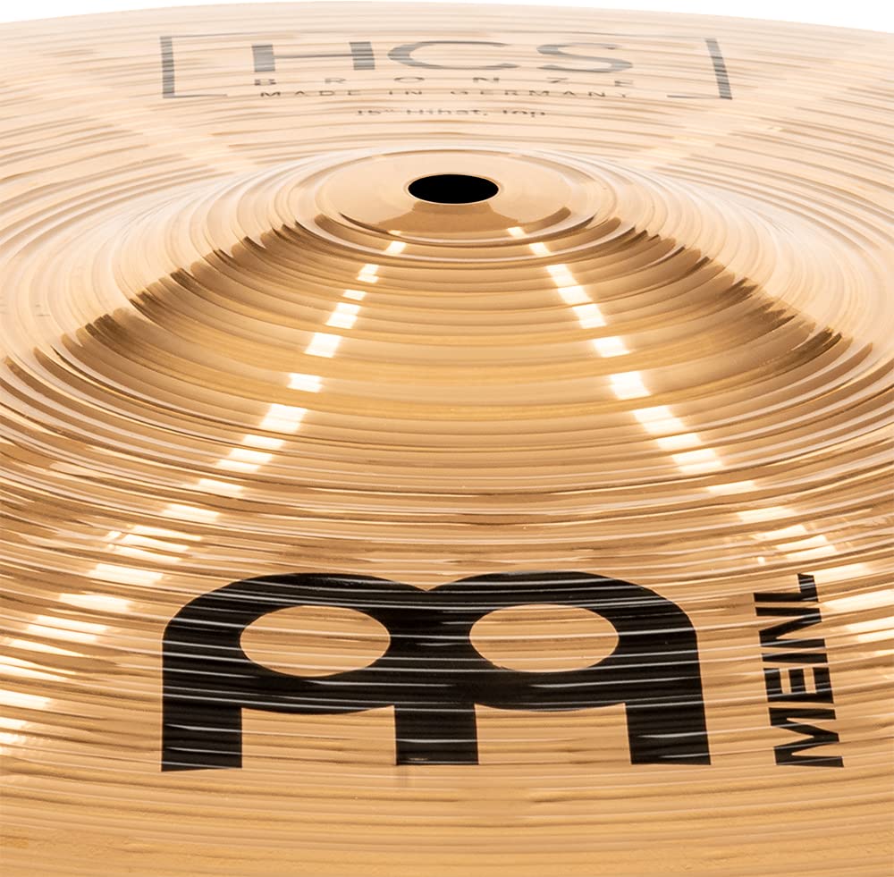 Meinl Cymbals HCS Bronze Piatto Hihat / Charleston 15 pollici (38,10cm) per Batteria – Coppia – Bronzo B8, Finitura Tradizionale, Prodotto in Germania (HCSB15H)