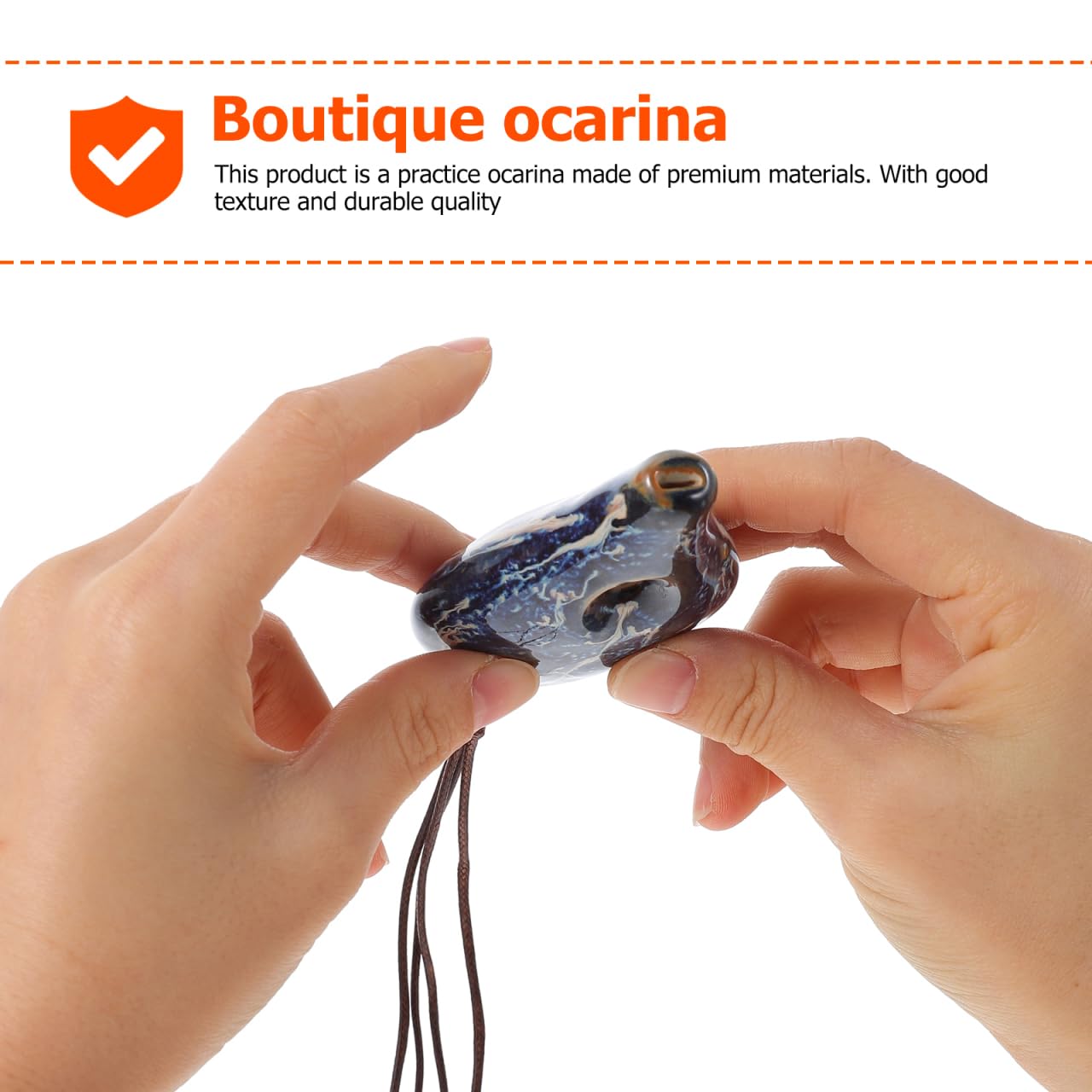 ibasenice Ocarina à 6 trous - Instrument à vent compact en céramique - Idéal comme cadeau pour les enfants et pour s'entraîner