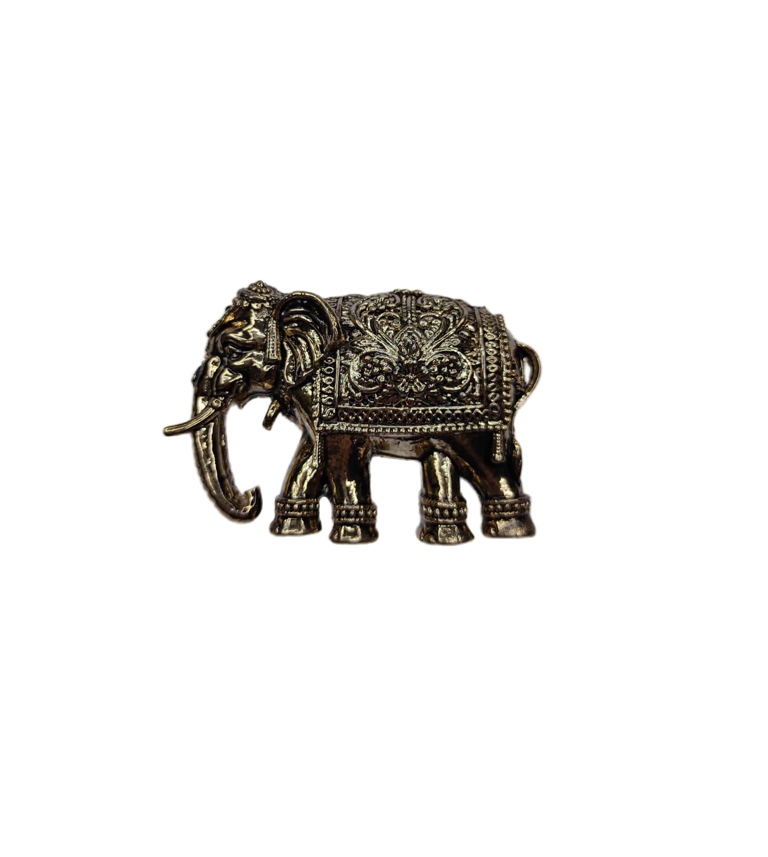 royal hues Mens Elephant Brooch Pin - Metal elephant (Bidri art.)-picture-19