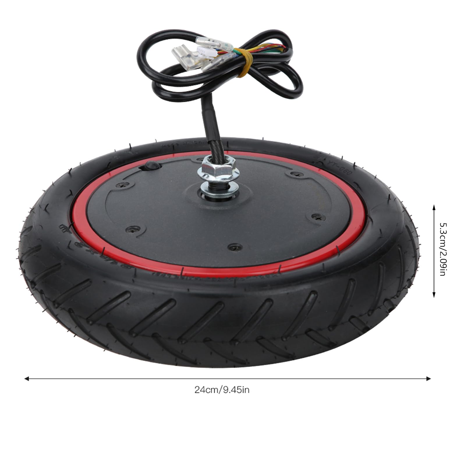 Roue de Moteur de Moyeu de Trottinette Électrique pour Xiaomi M365 Pro/M365 Pro 2, 36V 350W Pneu Gonflable de Roue de Moteur d'Entraînement de Scooter Électrique