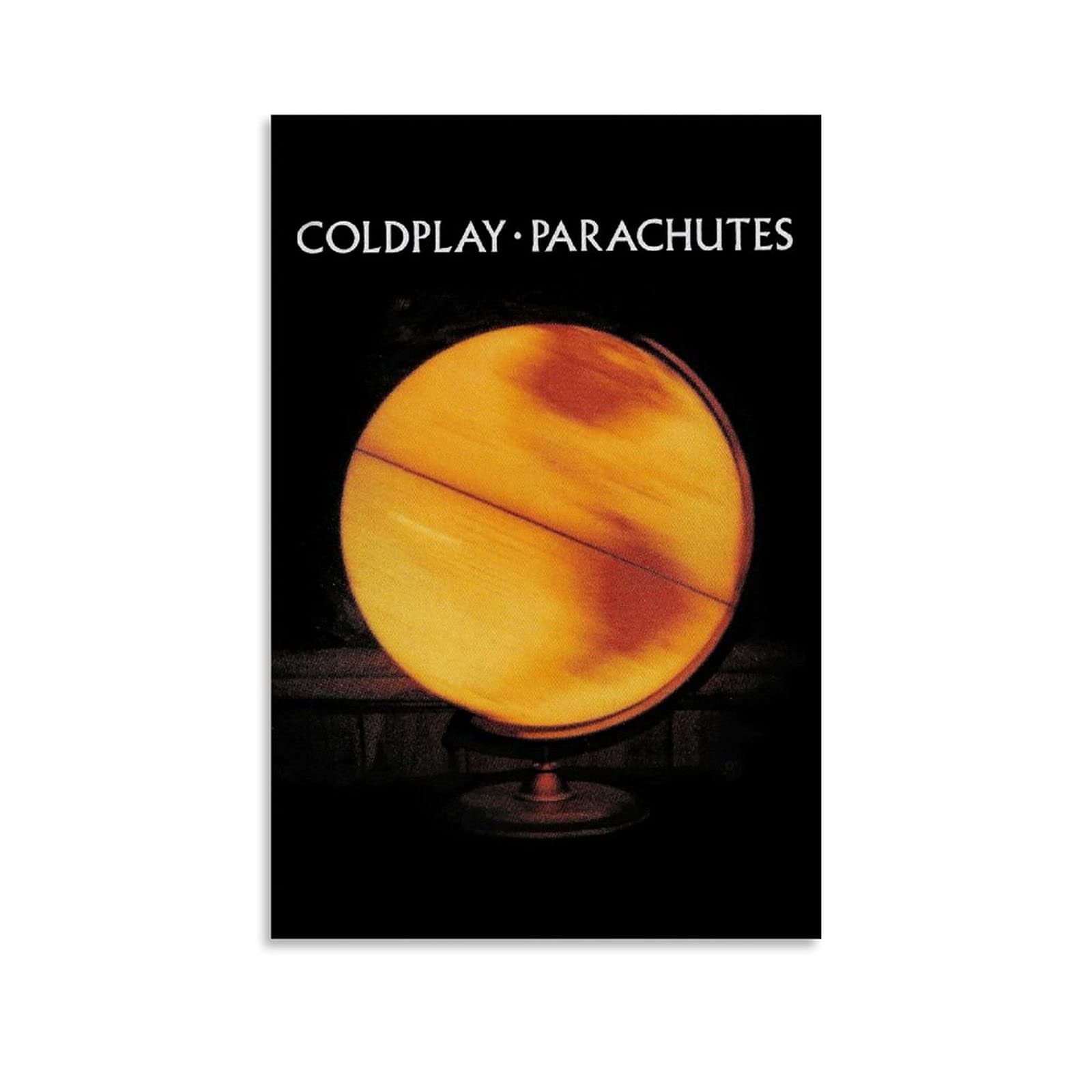 NCCDY Coldplay Parachutes Globe Music Poster Poster Decorative Painting Canvas Wall Art Living Room Posters Bedroom Painting 12x18inch(30x45cm)