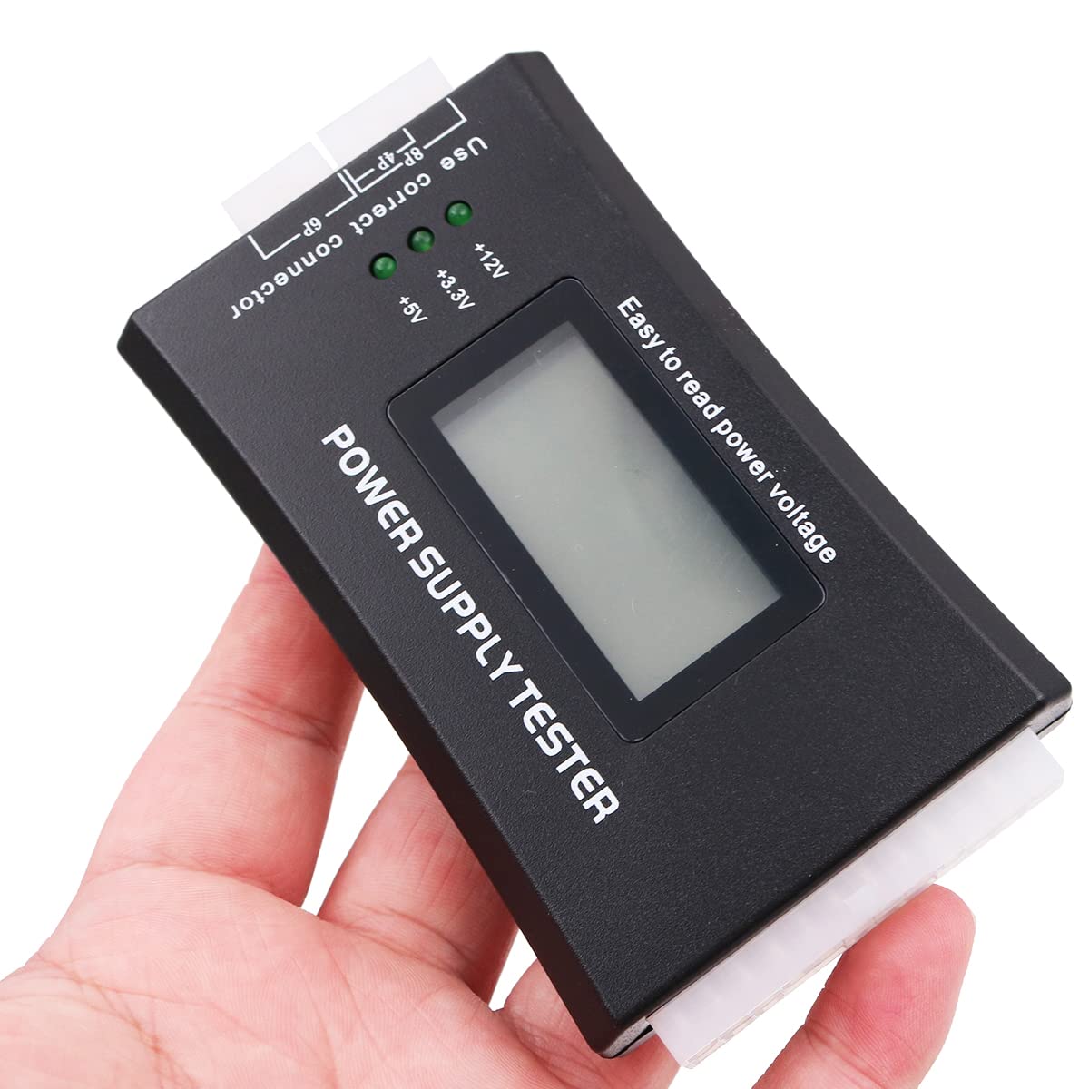 KIMISS Tester Alimentatore ATX Per PC Con Display LCD E Allarme Acustico - Verifica 20/24 Pin