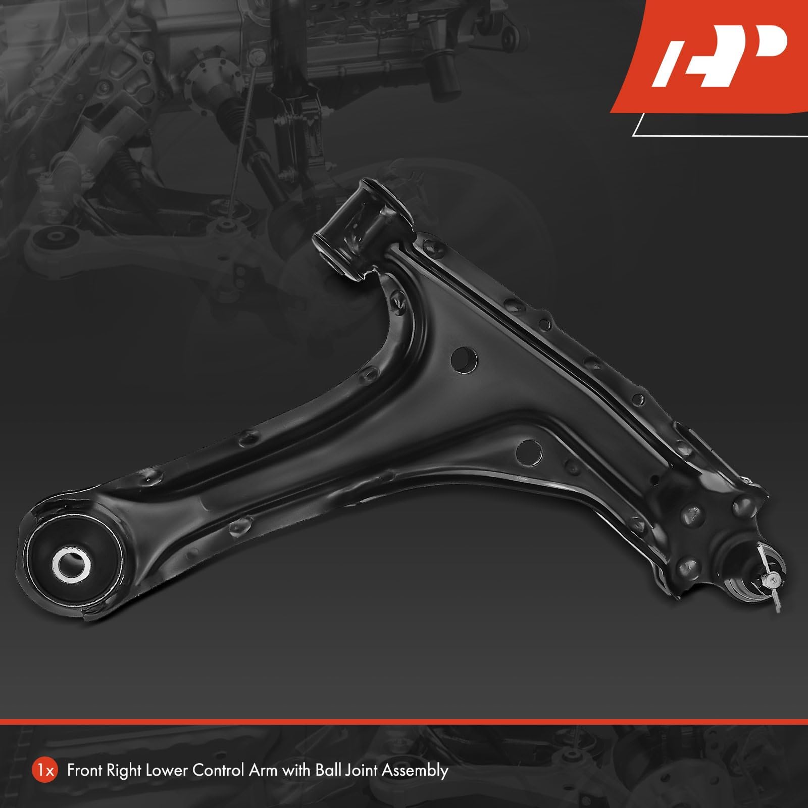 A-Premium Front Right Lower Control Arm and Ball Joint Assembly, Car Spare Parts Compatible with Chevrolet Cavalier Pontiac Sunfire 1995-2005