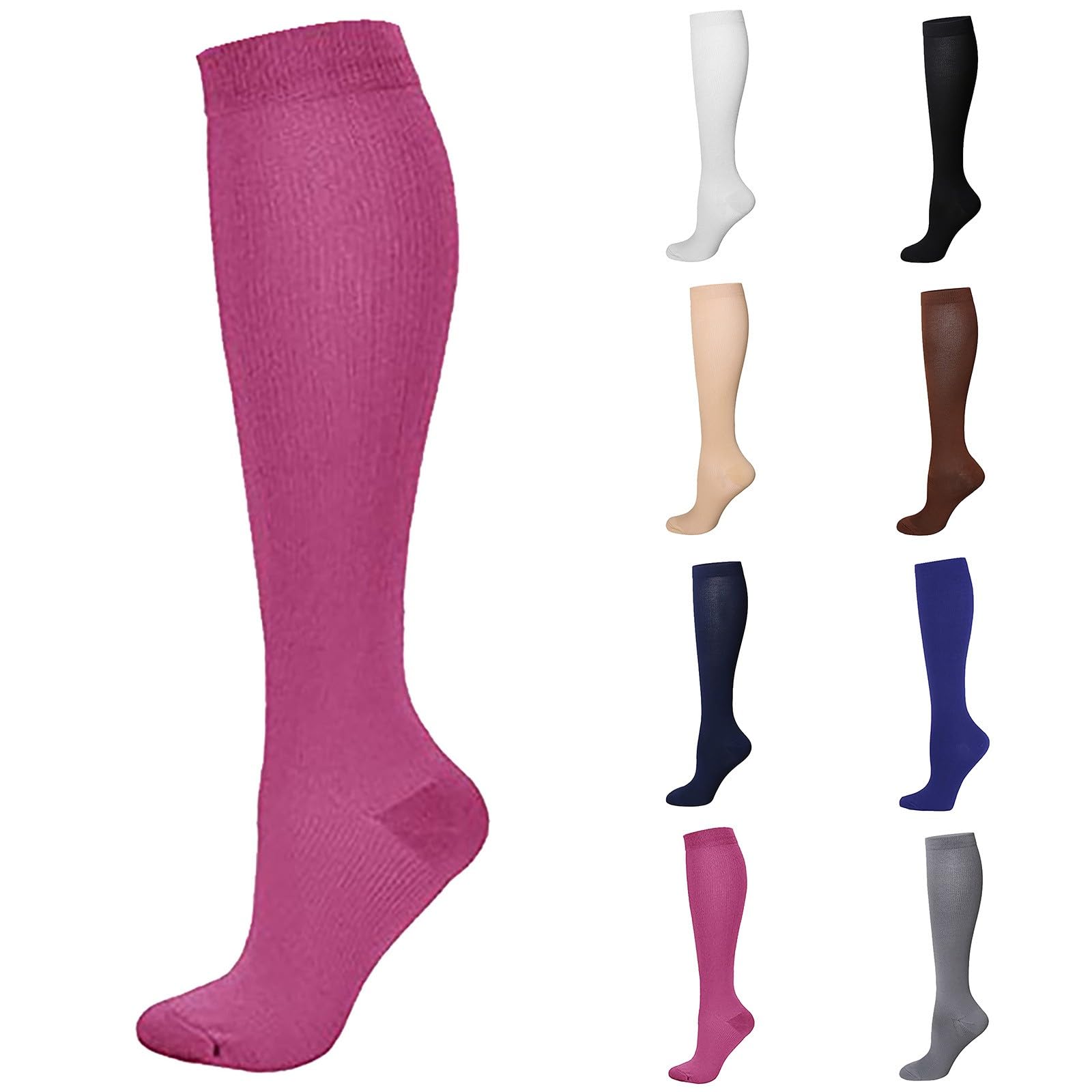 Compression Socks for Women Men Circulation Knee High Calf 1 Pairs for Nurses, Running, Travel, Athletic