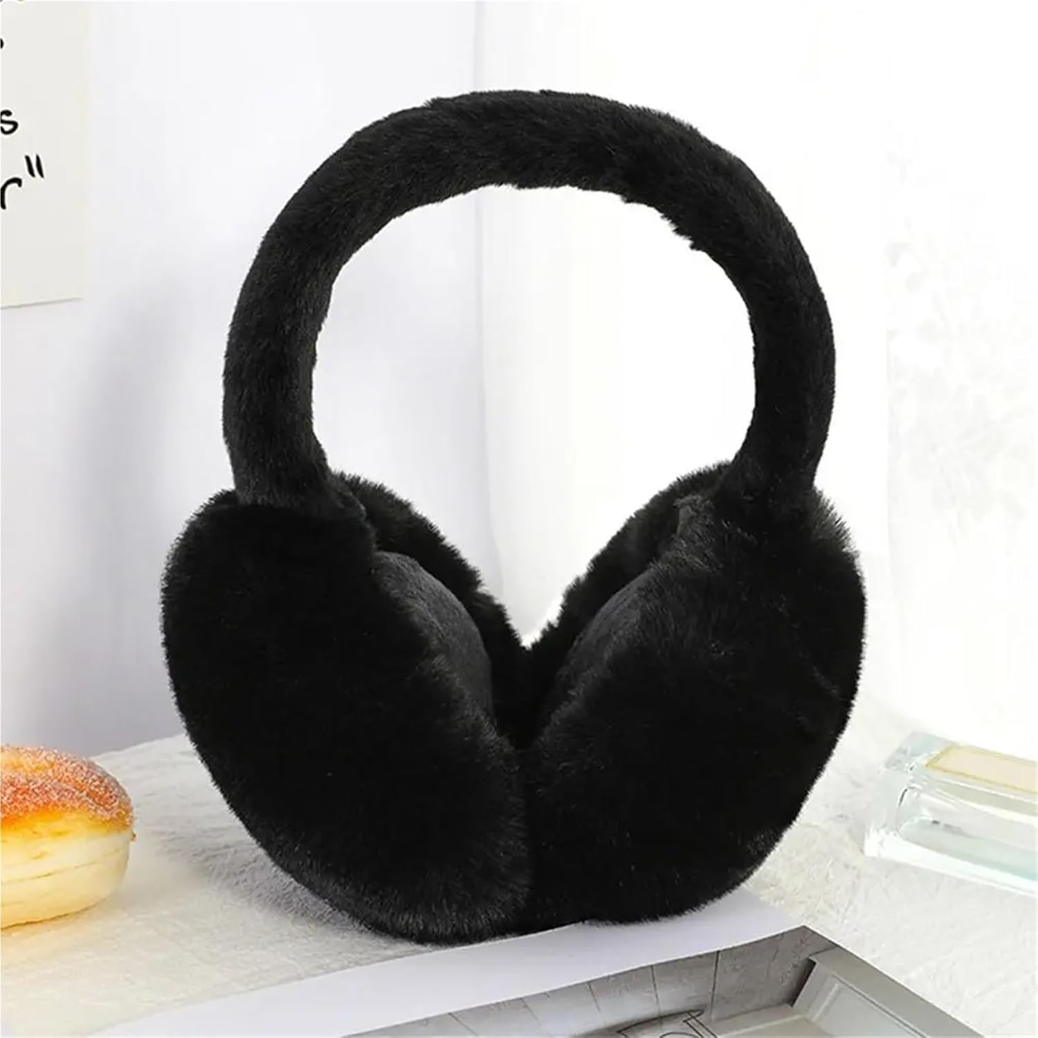 Fashion Foldable Faux Fur Earmuffs - Unisex Soft Plush Ear Warmers for Outdoor Cold Protection