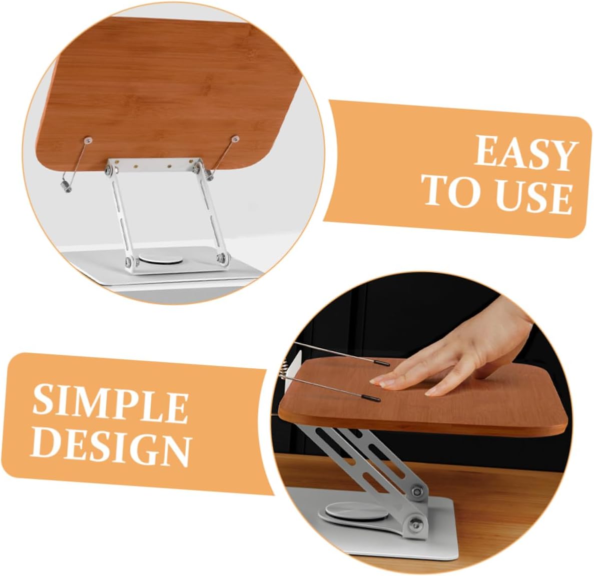 Homoyoyo Book Stand Rotation Reading Holder for Desk Compact Design Material for Textbooks and for Spaces
