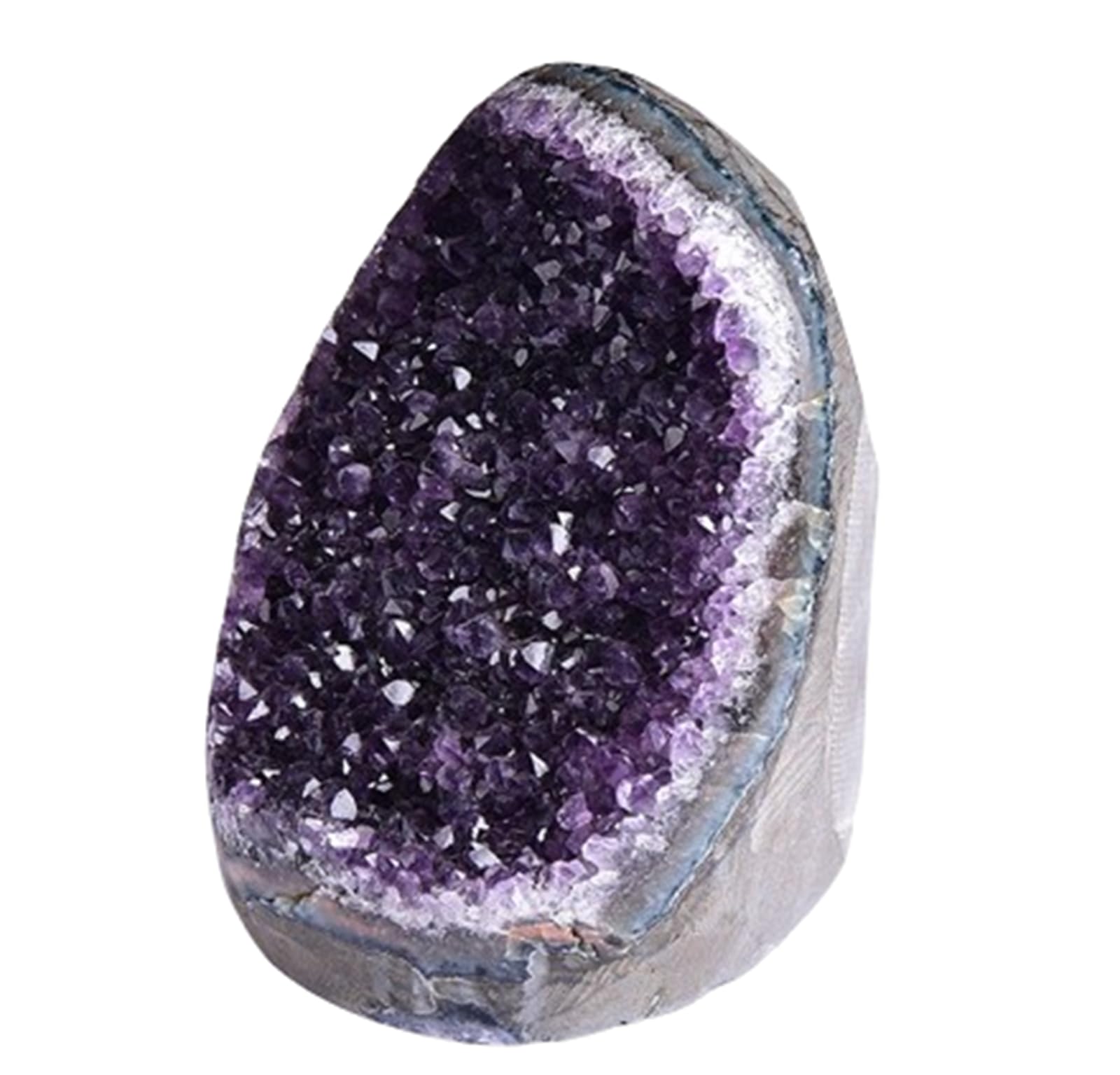 XWFNQSF Amethyst Cluster Crystal Quartz, Amethyst Rock Raw Stone Irregular Purple Crystals Geode Home Decor for Wealth & Luck,100~300g