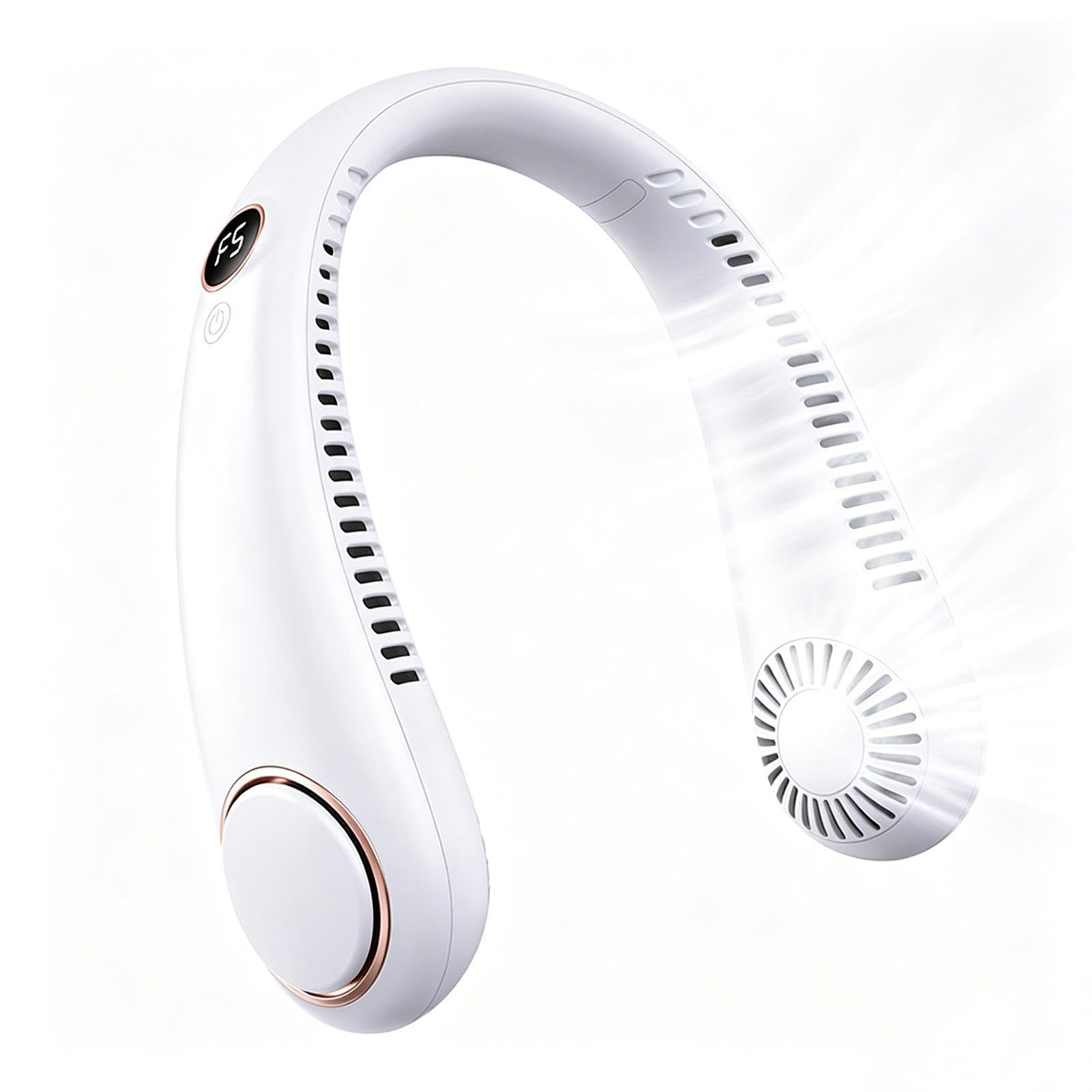 Ventilador de cuello recargable sin aspas de 5 velocidades para verano
