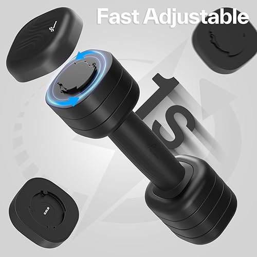 Miniatura 3 de Juego de 2 mancuernas ajustables Sportneer 4 en 1 para mujer, pesas de mano para mujeres en casa, cada peso de 2 libras, 3 libras, 4 libras y 5