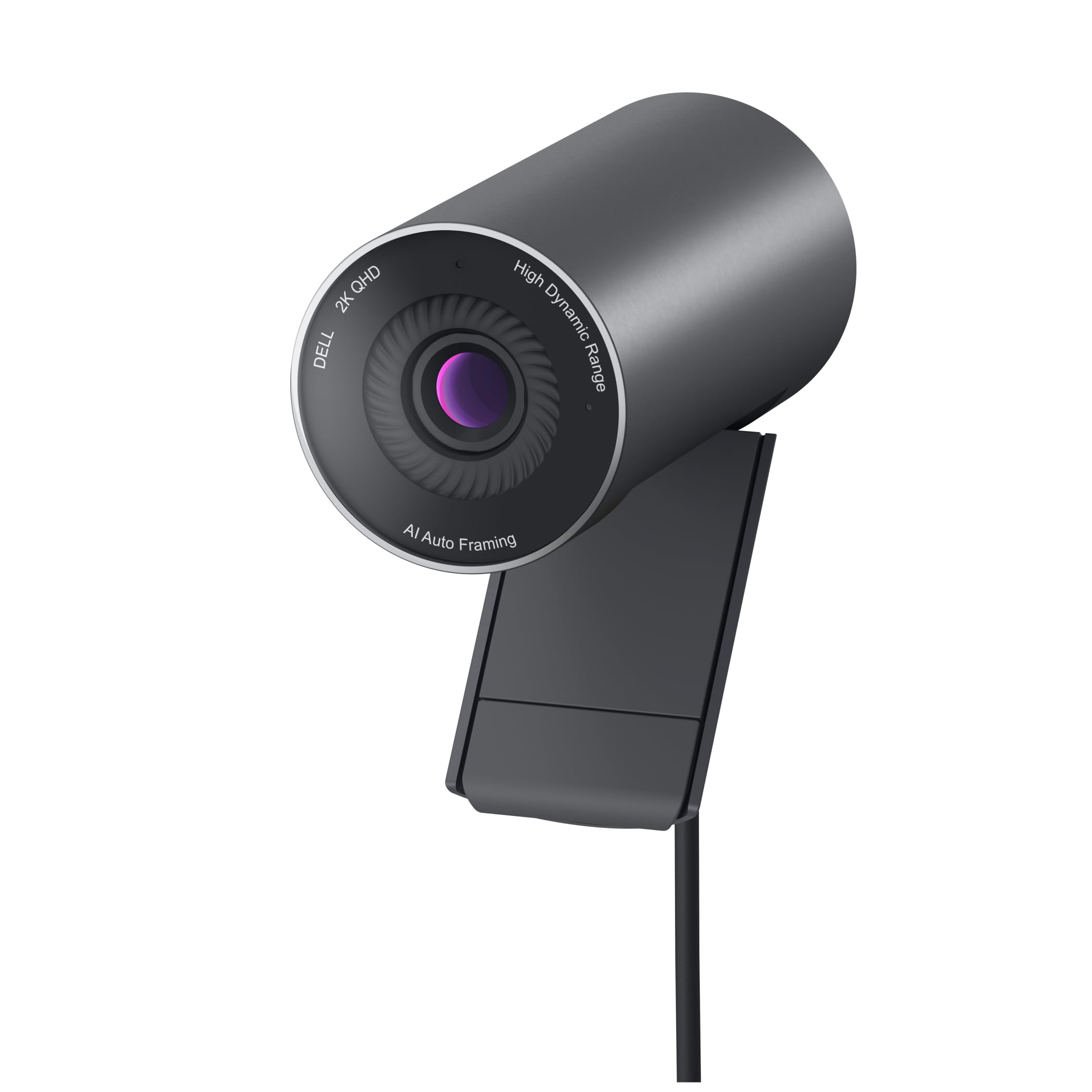 Dell Pro Webcam WB5023 Webcam 2K QHD, HDR, AI Auto Framing, Microfono con Riduzione del Rumore, Certificata per Microsoft Teams e Zoom, Compatibile con Windows e Mac Nero