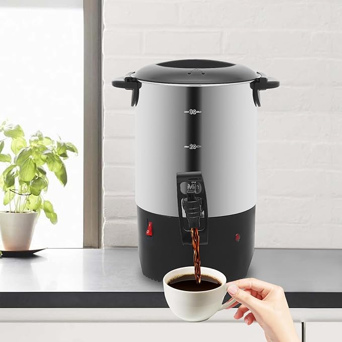 Cafetera Eléctrica de 5.2L y 30 Tazas con Calentador de Tazas miniatura 2