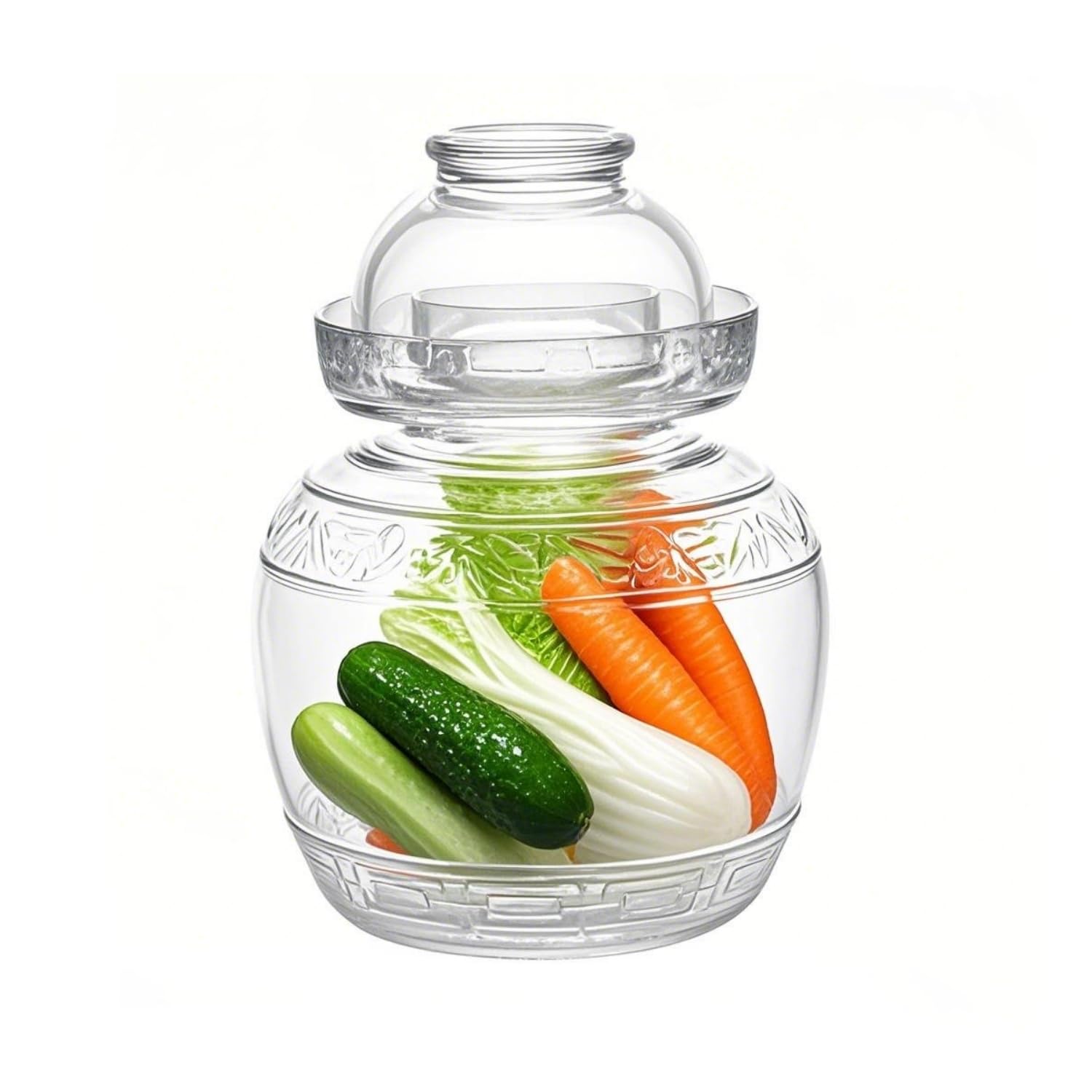 Sponsored Ad - Glass Jar Fermentation Jar, 2.5L Pickle Jar with Water Seal Lid, Fermentation Kit Fermenter Starter Kit for Pickles, Wine Brewing, Pickling, Kimchi, Sauerkraut, Vegetables, Kombucha
