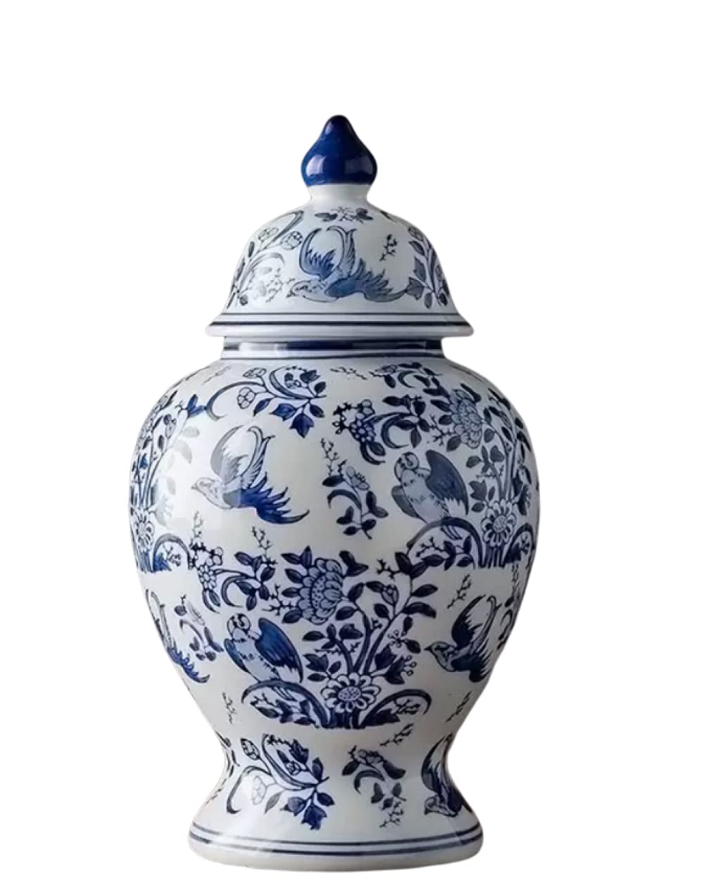 asdchZen Ceramic Colorful Vases Ginger Jar With Lid For Home Decor, Temple Jar Enamel Imitated Antique Vase Traditional Chinese Porcelain Dried Flower Vases Decoration-A:High 35 Cm,D:high 35 Cm