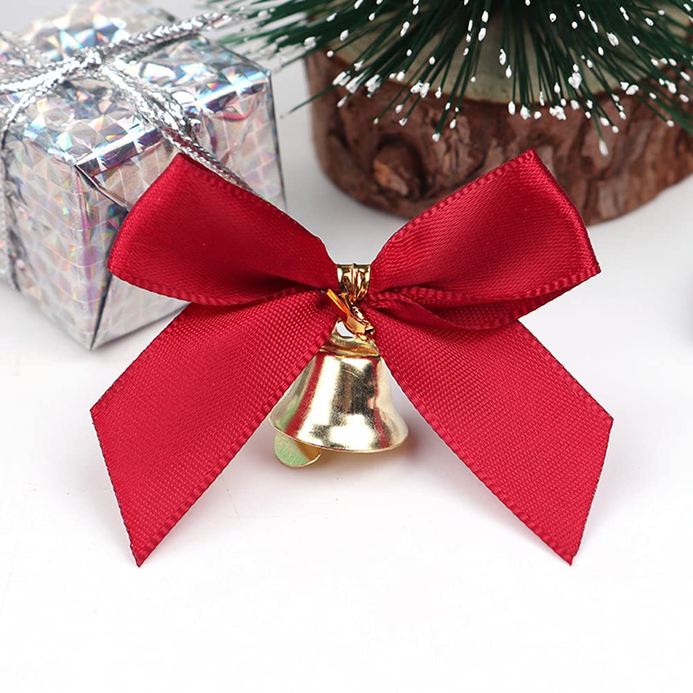 Lot De 24 Mini Nœuds De Noël Avec Clochettes - Décoration De