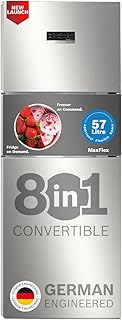 Bosch 303L, 3 Star, MaxFlex Convert Frost Free Triple Door Refrigerator | 8-in-1 Convertible Storage Modes | 57L Extra Convertible Zone | Cool Extend up to 18 hours (CMC33S03NI, Shiny Silver)