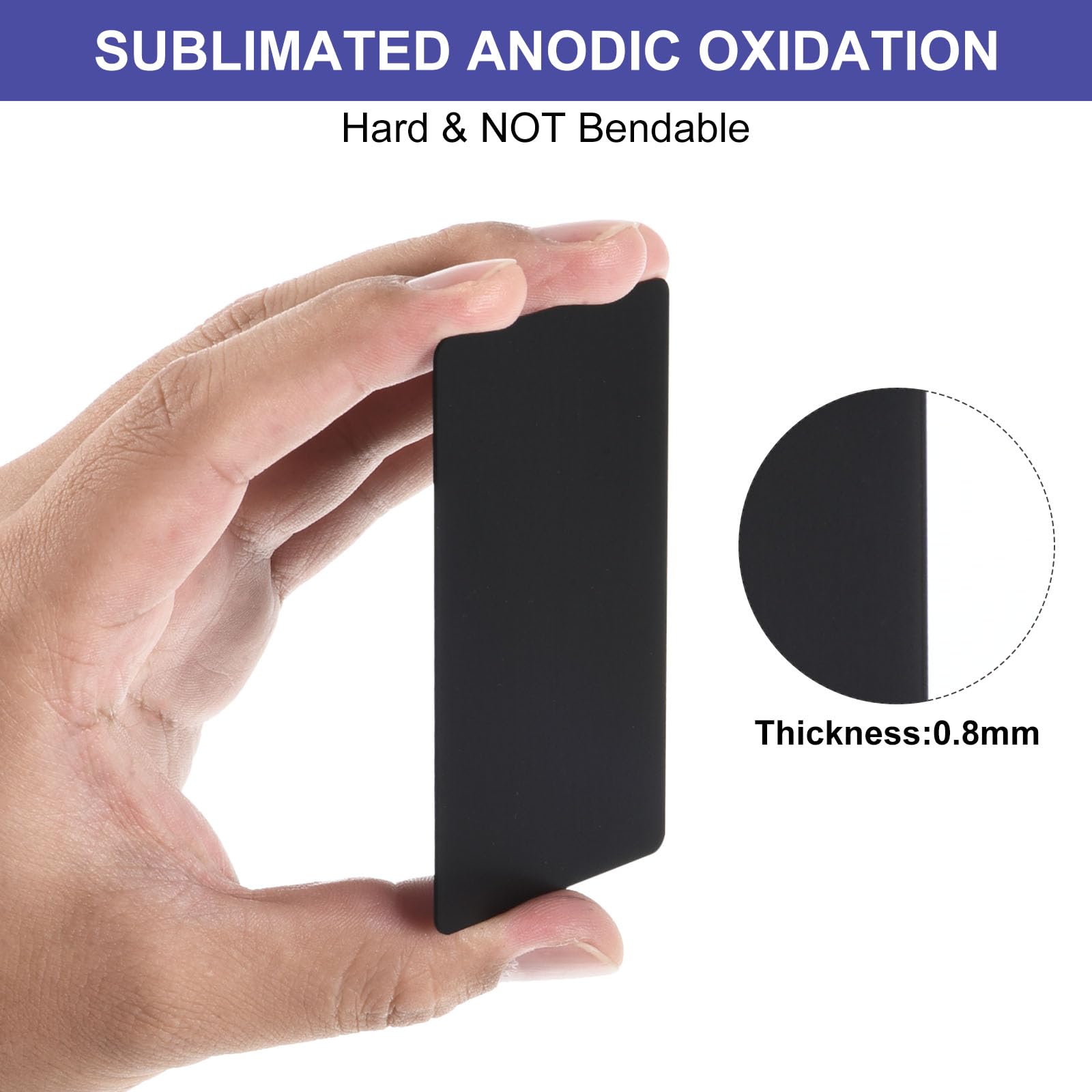 Biglietti Da Visita In Alluminio Anodizzato - 15 Pezzi, 0.8mm, Per Incisione Laser, Nero - Foto 10