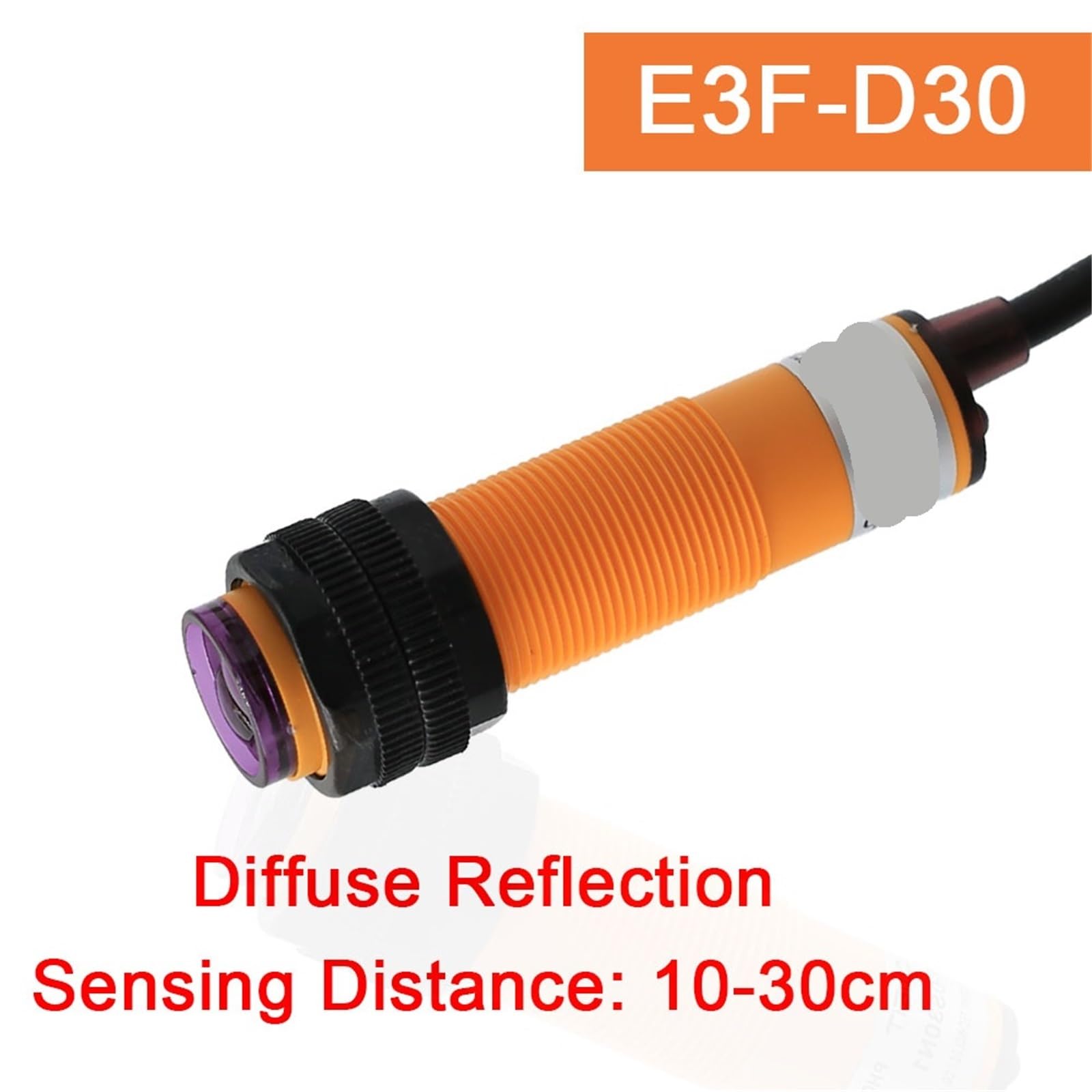 1 sztuk M18 10cm 30cm 2M 5M Optyczne Detekcja Sprzężenie zwrotne Rozproszone Odbicie Czujnik zbliżeniowy Czujnik E3F-DS10/30C4(czarny, PNP NC)