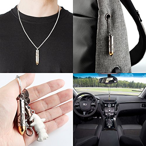 ANO Titanium Mini Nitro Pill Fob Inner Diameter 0.32 Inch with Premium 28 Inches Necklace and Extra Chamber Tip Light Weight Pill Holder for EDC Waterproof 30ft - Thumbnail 7