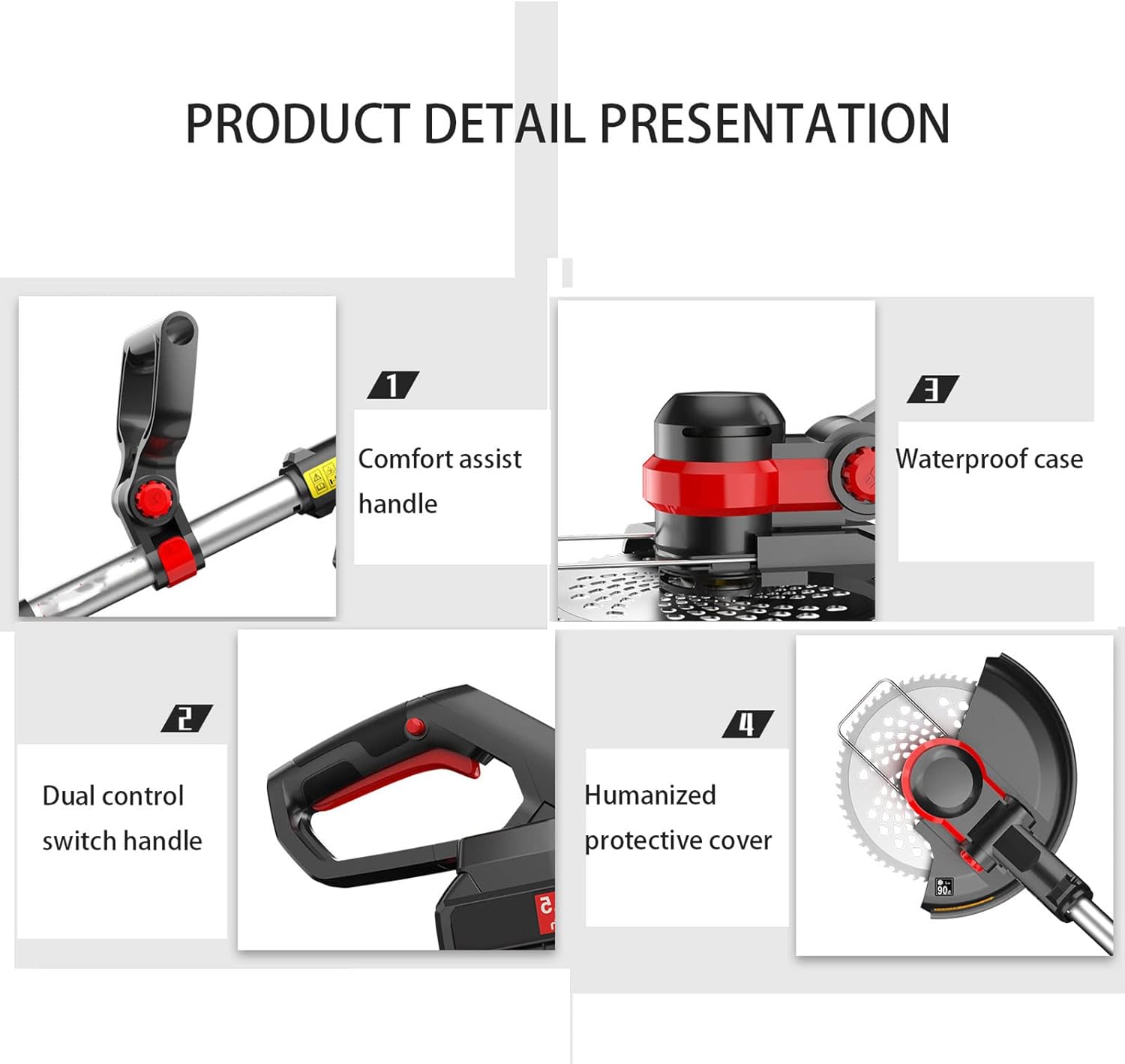 review Battery-Powered Walk-Behind Lawn Mowers , Light Cordless Weed Wacker , Electric Handheld String Strimmer Powered by 20V Lithium-ion Battery, 2 Types of Blades