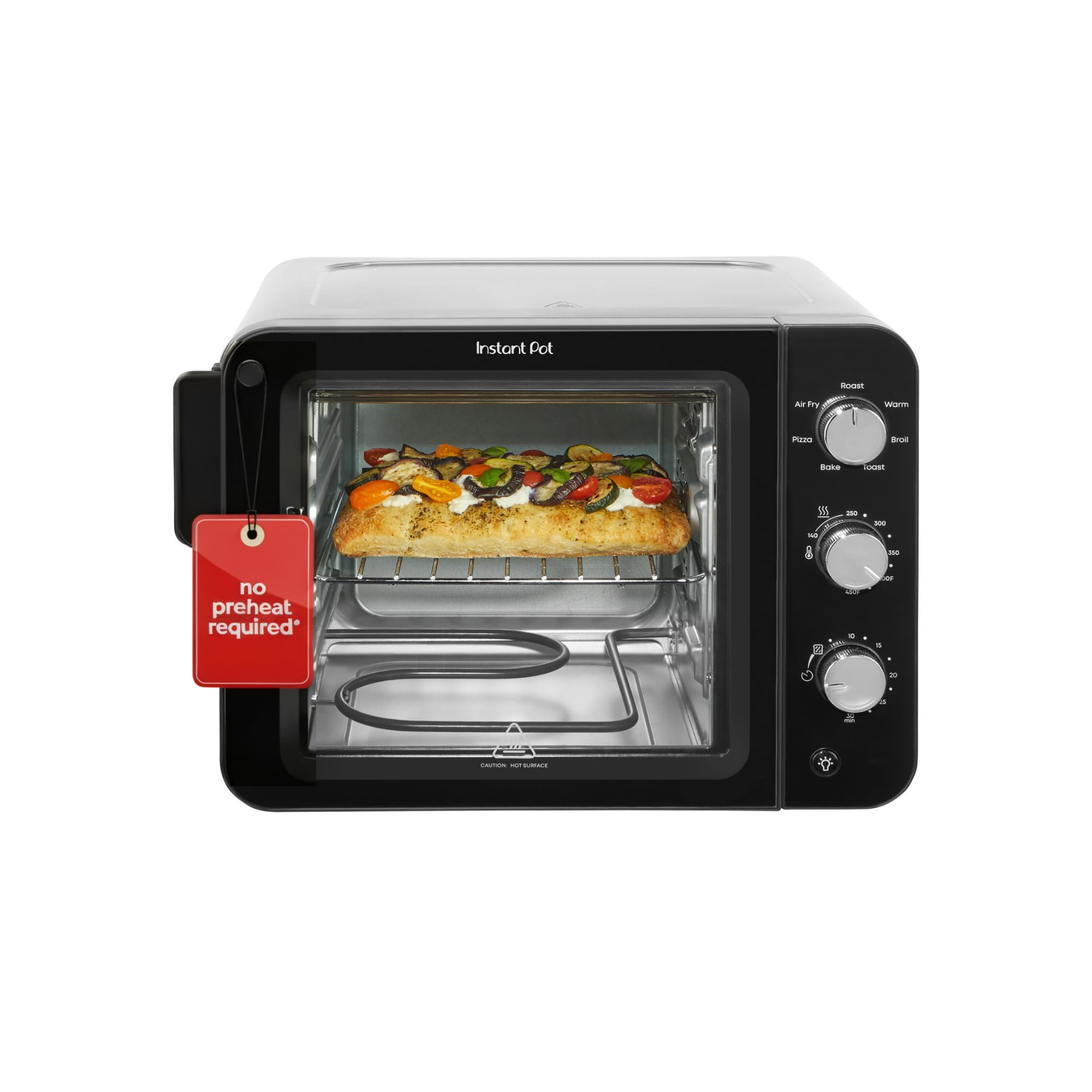 Instant Pot No Preheat Required* 4-Slice Air Fryer Toaster Oven with InstantHeat Technology, 7-in-1, Air Fry, Bake, Toast, Roast, Broil, Warm, and Make Pizza 4-Slice Toaster Oven