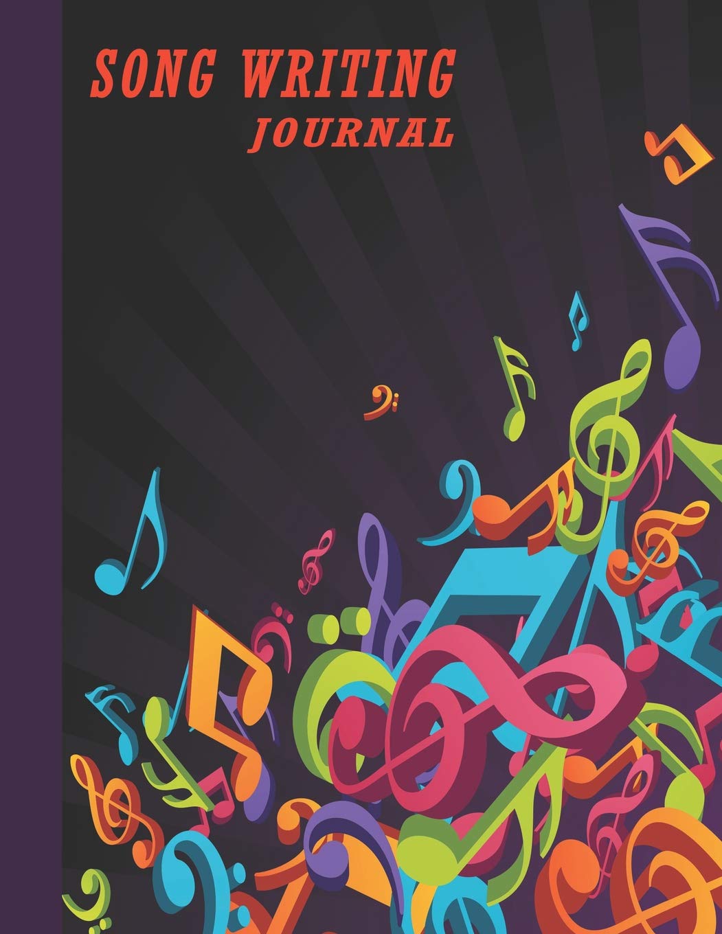 Song Writing Journal: Sheet Music & Wide Ruled Paper - Colorful Music Notes (Music Manuscript Notebooks Kids)