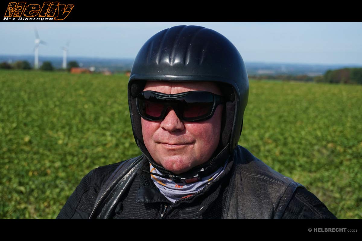 HELLY – #1 Bikereyes® | Occhiali da moto, occhiali da motociclista, antiappannamento, antivento, lenti intercambiabili: giorno e notte (HLT® vetro di sicurezza), fascia e fascia intercambiabili