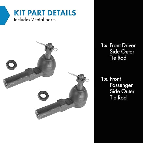 Miniatura 248 de TRQ Juego de barras de acoplamiento exteriores compatibles con Chevrolet Cruze Volt 2016-2019