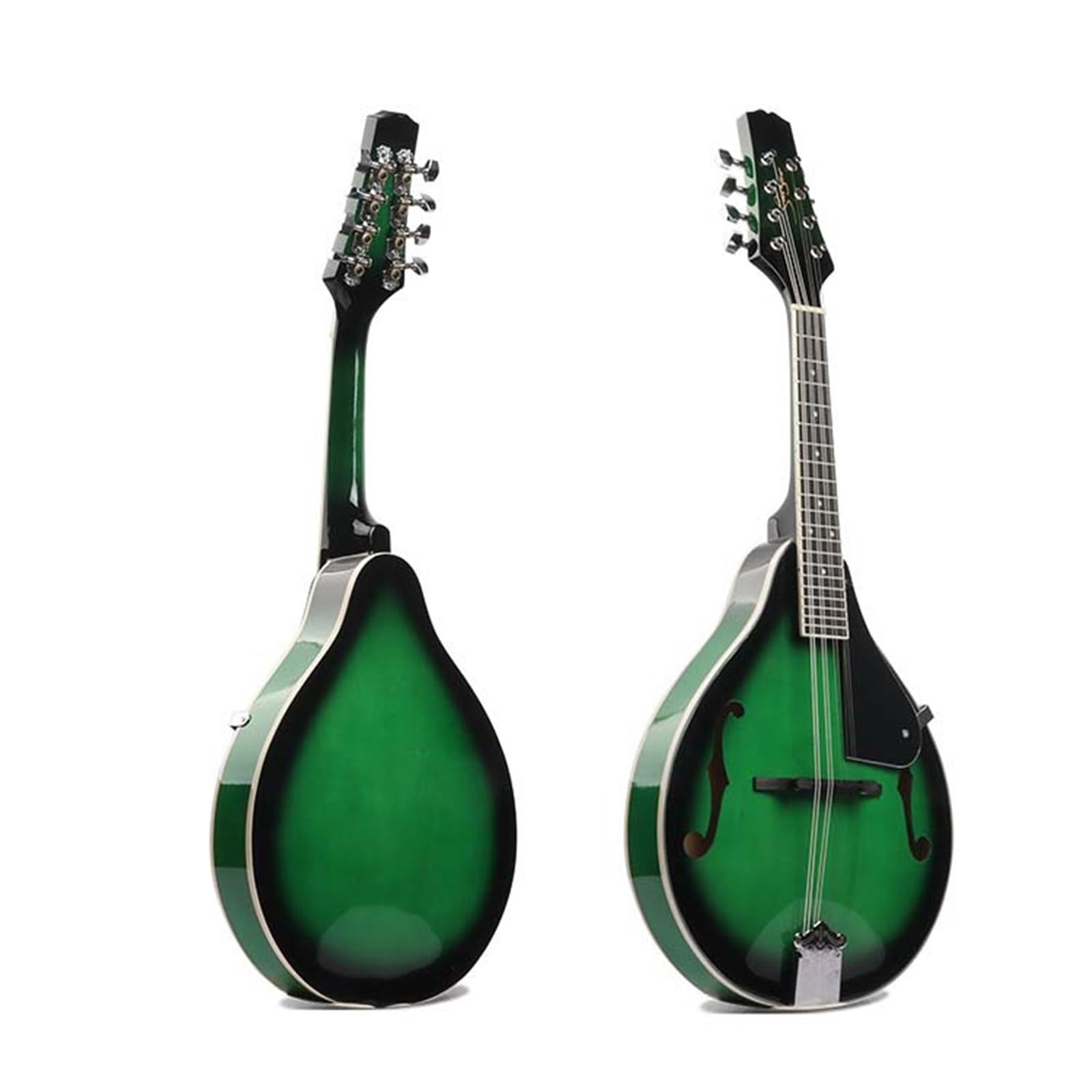 Mandolina Acústica De 24 Pulgadas 8 Cuerdas Y Madera De Tilo Instrumento Brillante Instrumento De Mandolina Para Adultos(Green)