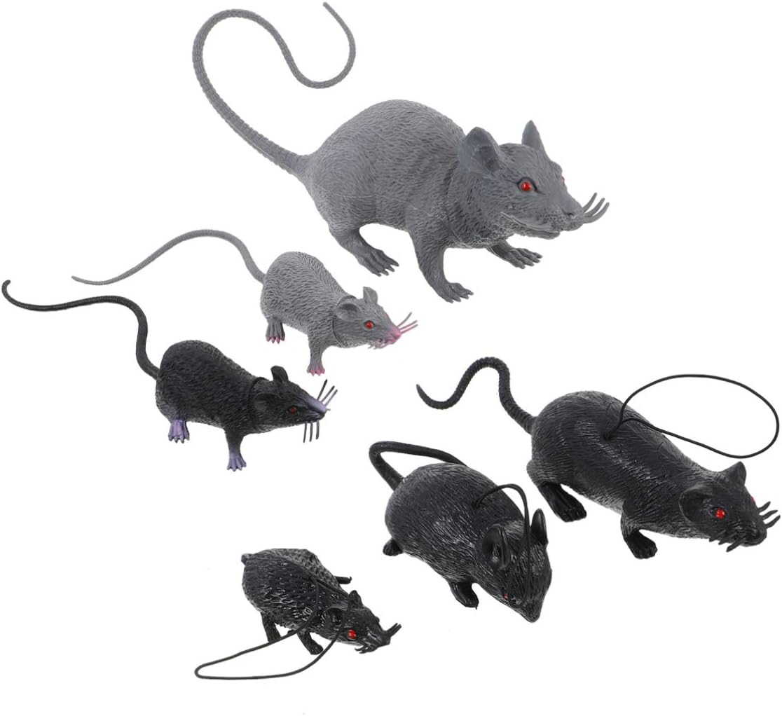 TOYANDONA International Lifelike Rubber Mouse Figurine Toy Fake Rats