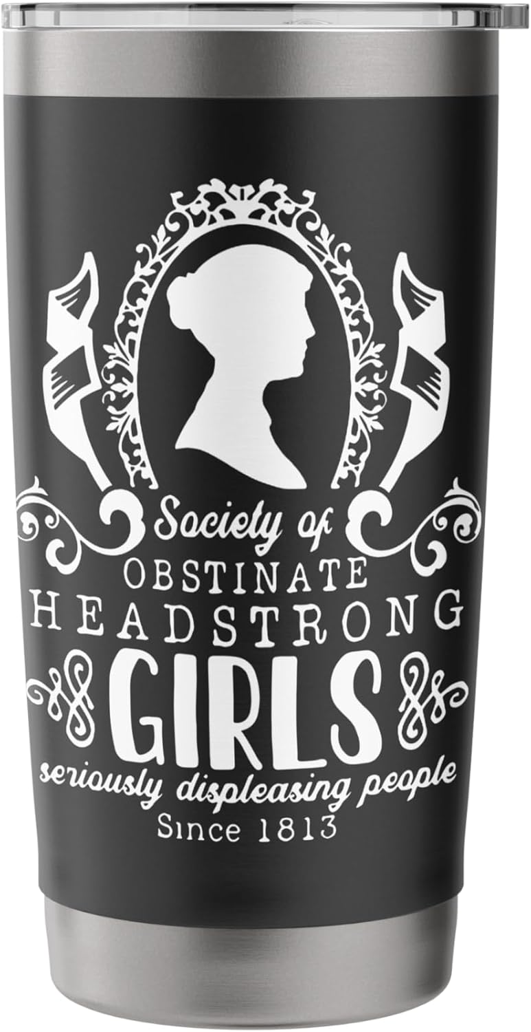 Society Obstinate Headstrong Girls Bookworm Novelist Stainless Steel Insulated Tumbler - Image 3