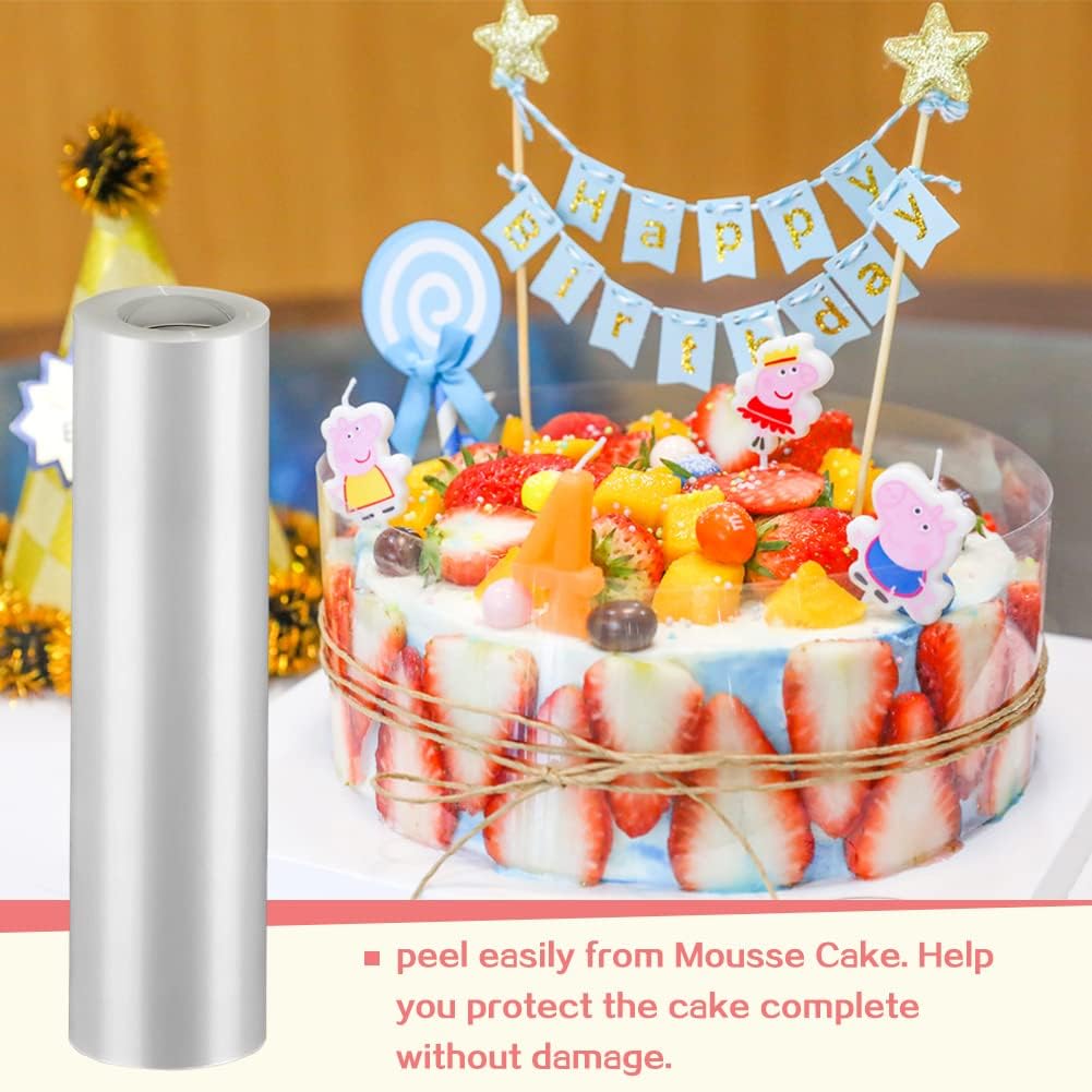 ケーキカラー、10インチ ケーキアセテートカラー、大きな透明アセテートシ チョコレムース DIY ラッピングデコレーションベング用(