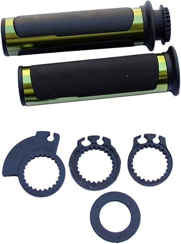 Miniatura 2 de MotorToGo Manillar Verde Abierto Extremo Puños Gel con Tubos de Acelerador Compatible para Kawasaki ZRX1200R