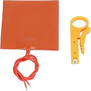 Heating Pad, 12V 20W High Heat Transfer Efficiency Lightweight Silicone Rubber Flexible Heating Mat for 3D Printer Hot Bed