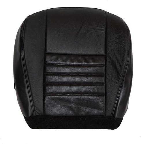 XTREME COVERS 99-04 Compatible con Mustang GT - Funda de asiento de cuero perforada para parte inferior del conductor color negro