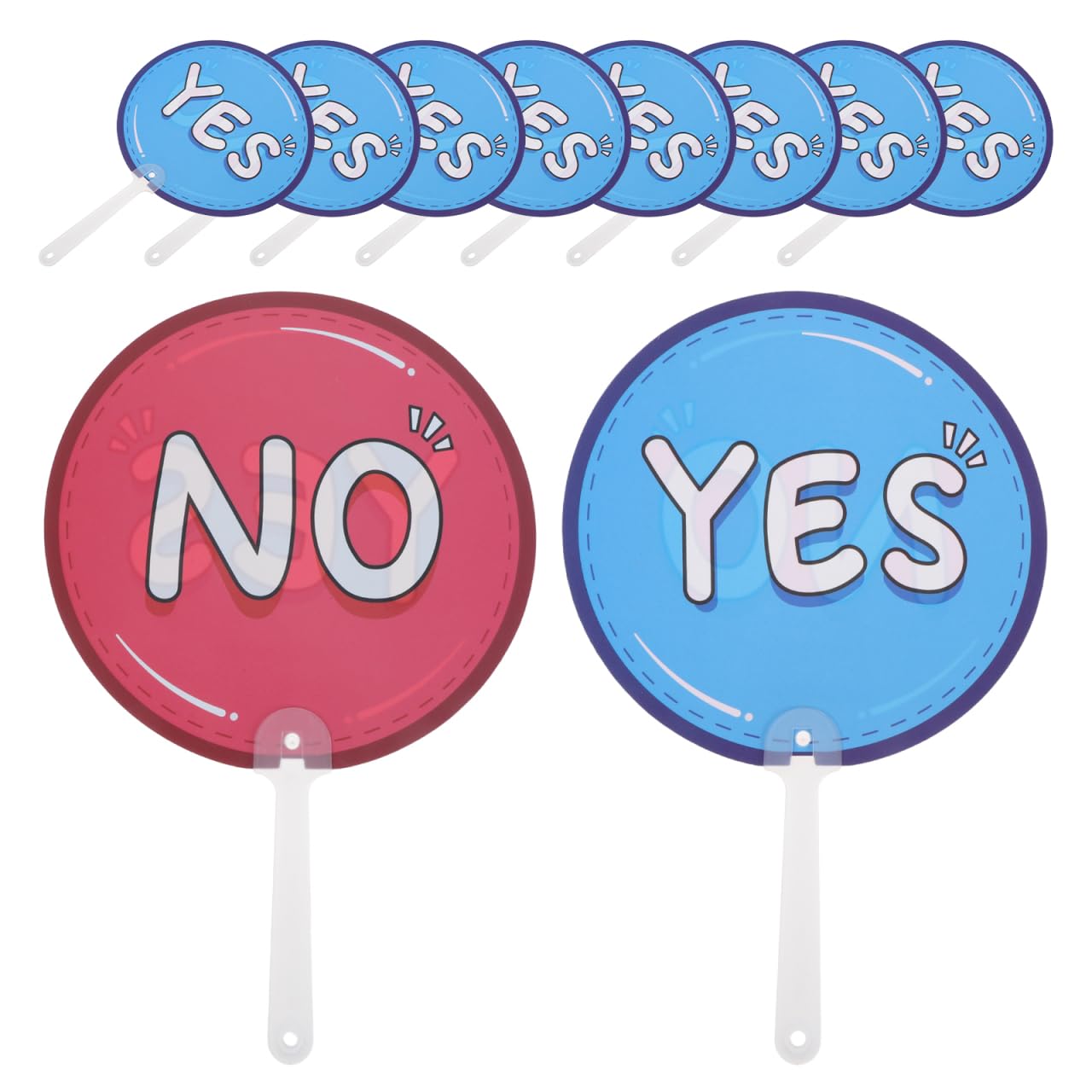 Cabilock 10pcs Yes No Classroom Response Paddles, Double-Sided Voting Signs