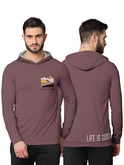 Trendy Front & Back Printed Fullsleeve Hooded Sweatshirt for Men