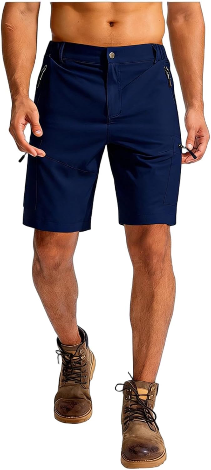 Mens Shorts 5 Inch Inseam Summer Quick Dry Cargo Shorts Casual Training Athletic Shorts Lightweight Breathable Fit