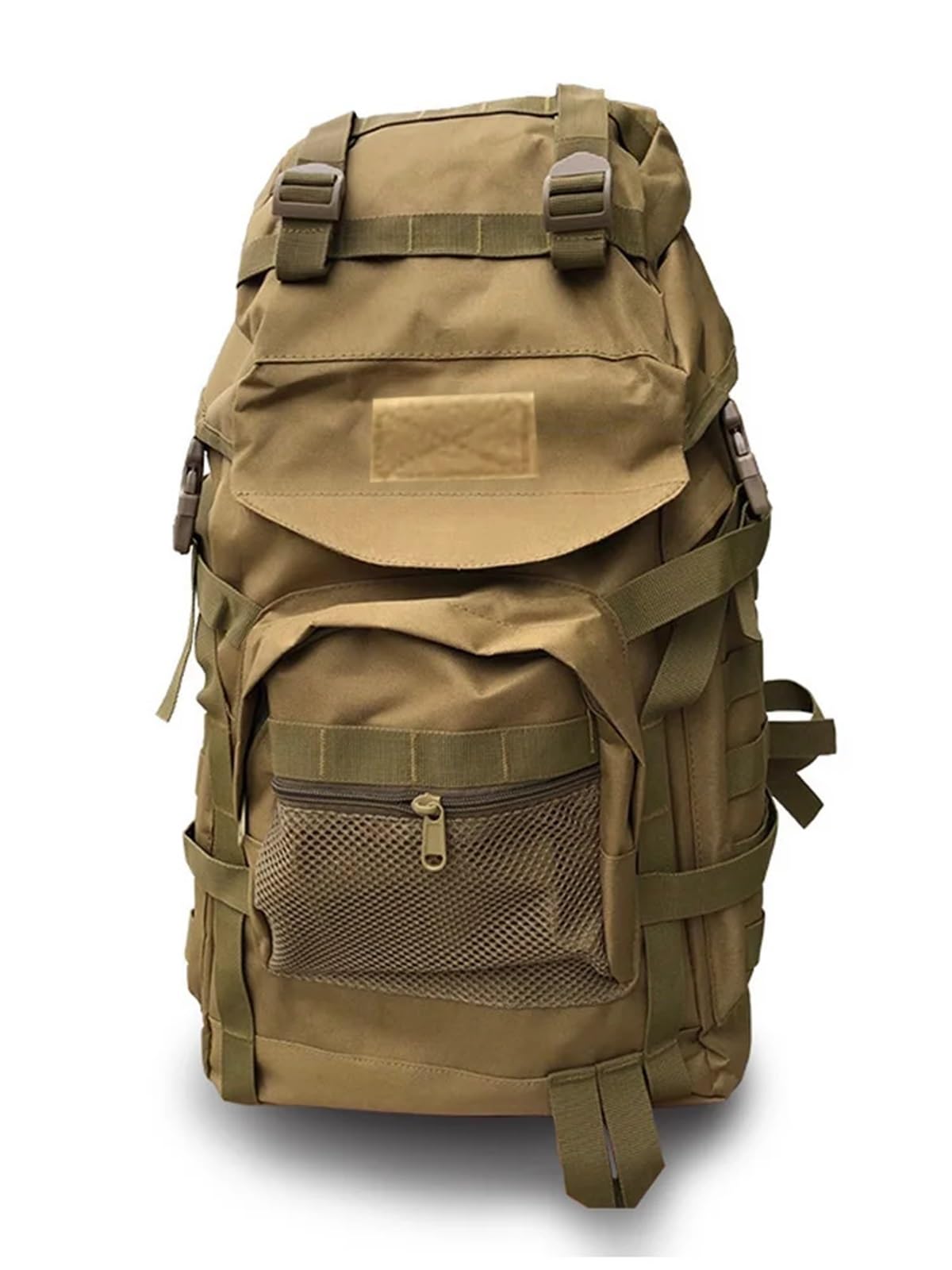 60L Männer Tasche Taktische Rucksack Klettern Bergsteigen Sport Outdoor Molle for Gepäck Camping Reise Geeignet für Camping, Outdoor, Wandern(Khaki)