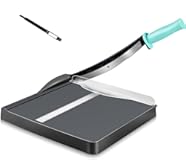 Paper Cutter, A4 Paper Trimmer with Safety Guard, 12" Cut Length Paper Cutting Board, Guillotine Trimmer with 16 Sheets Capacity, Paper Slicer for Scrapbooking Craft, Coupon, Label, Cardstock