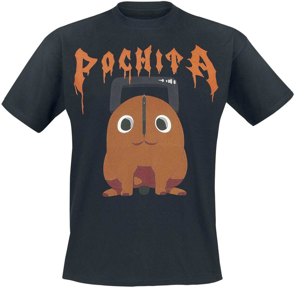 Chainsaw Man Pochita The Chainsaw Devil Homme T-​Shirt Manches Courtes Noir S
