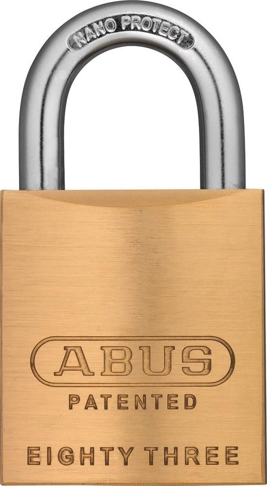 Abus 83/45 83 Series Rekeyable Brass Padlock, with Kwikset"KW1" Keyway 0-Bitted