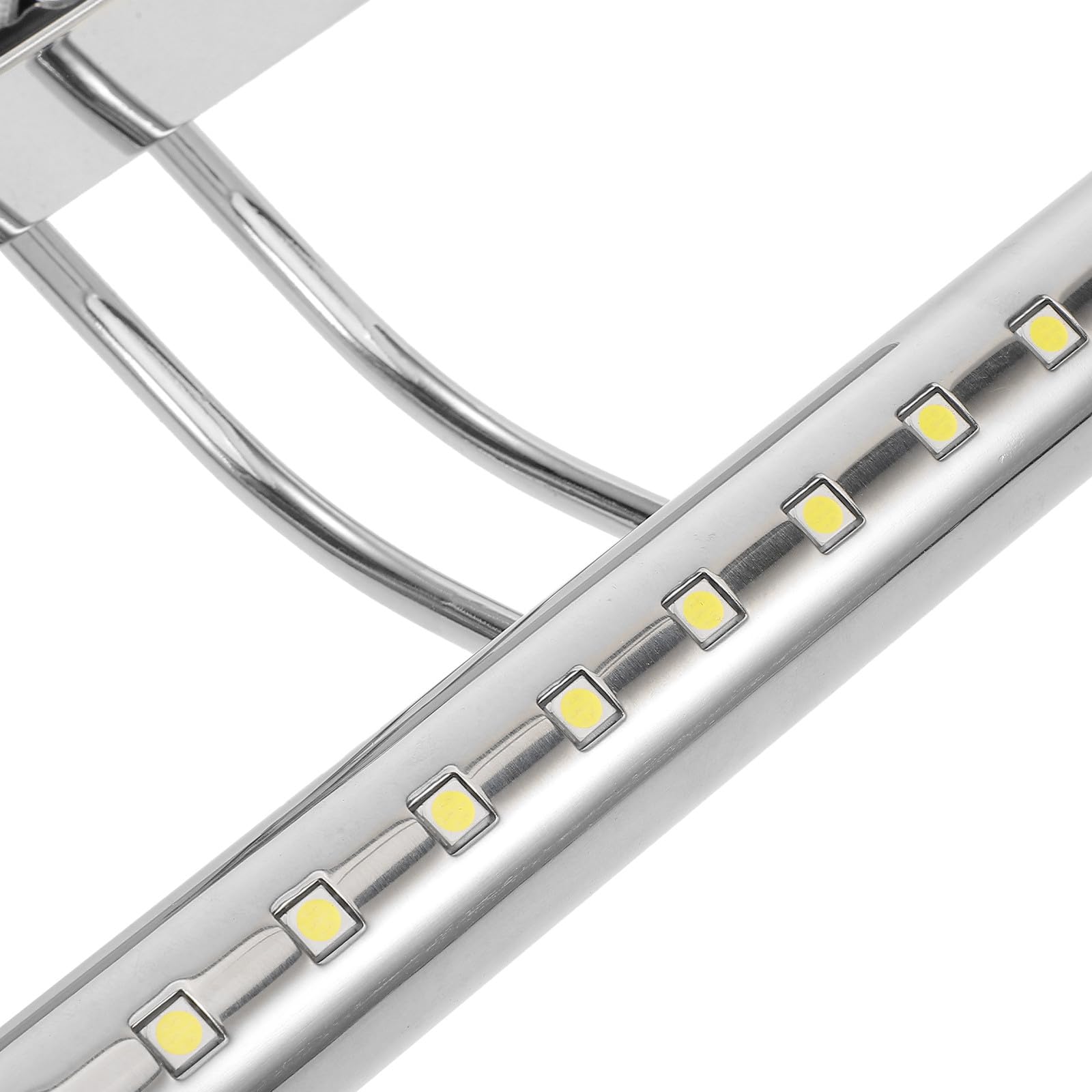 Housoutil Applique Murale et Facile à Installer Argentée LED Lumière Uniforme 5w en Acier Inoxydable Décoration Moderne pour Miroir de Salle de Bain pour Salle de Bain