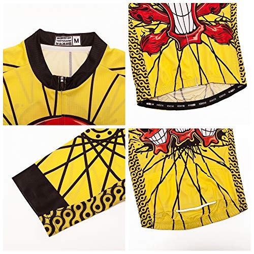 JPOJPO Camisa de ciclismo masculina para time profissional, conjunto de shorts de ciclismo MTB, 1 fa