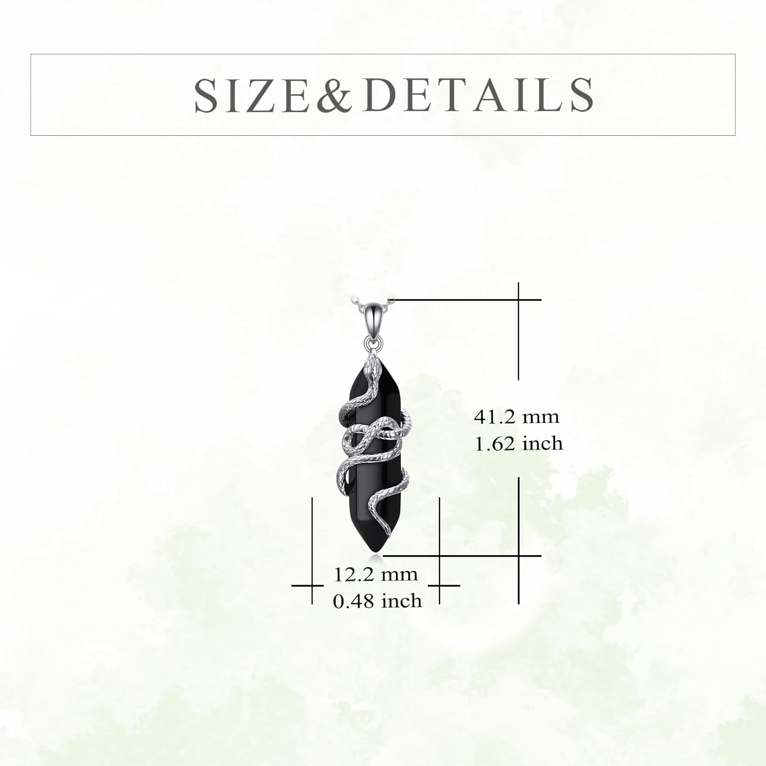 Black Tourmaline Necklace Sterling Silver Animals Pendant Crystal Healing Jewelry Gifts for Women Men - Image 5