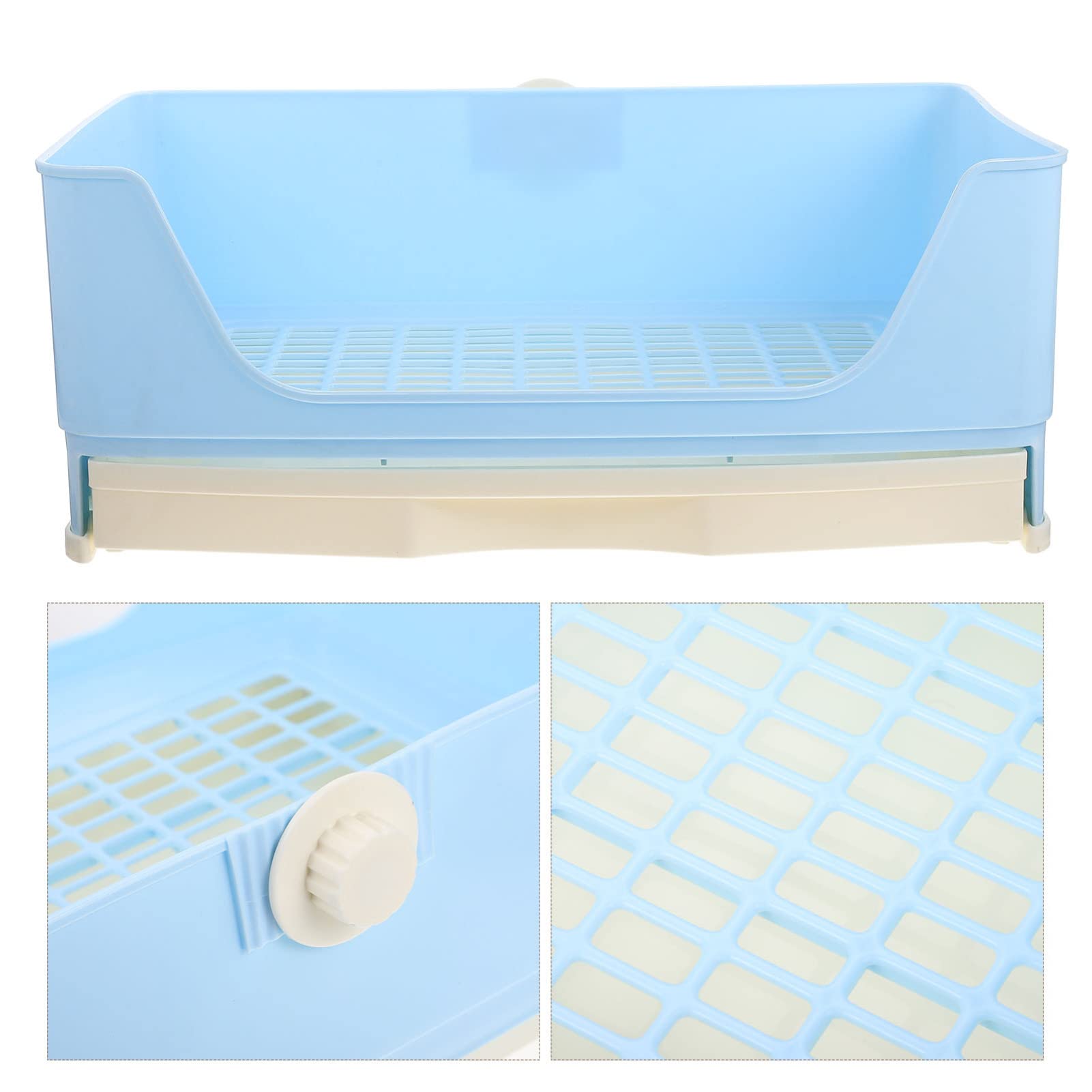 Happyyami Lettiera per Conigli in Plastica, Vasino per Cavia e Criceto, Antiodore e Antiperdita, per Giardini e Parchi