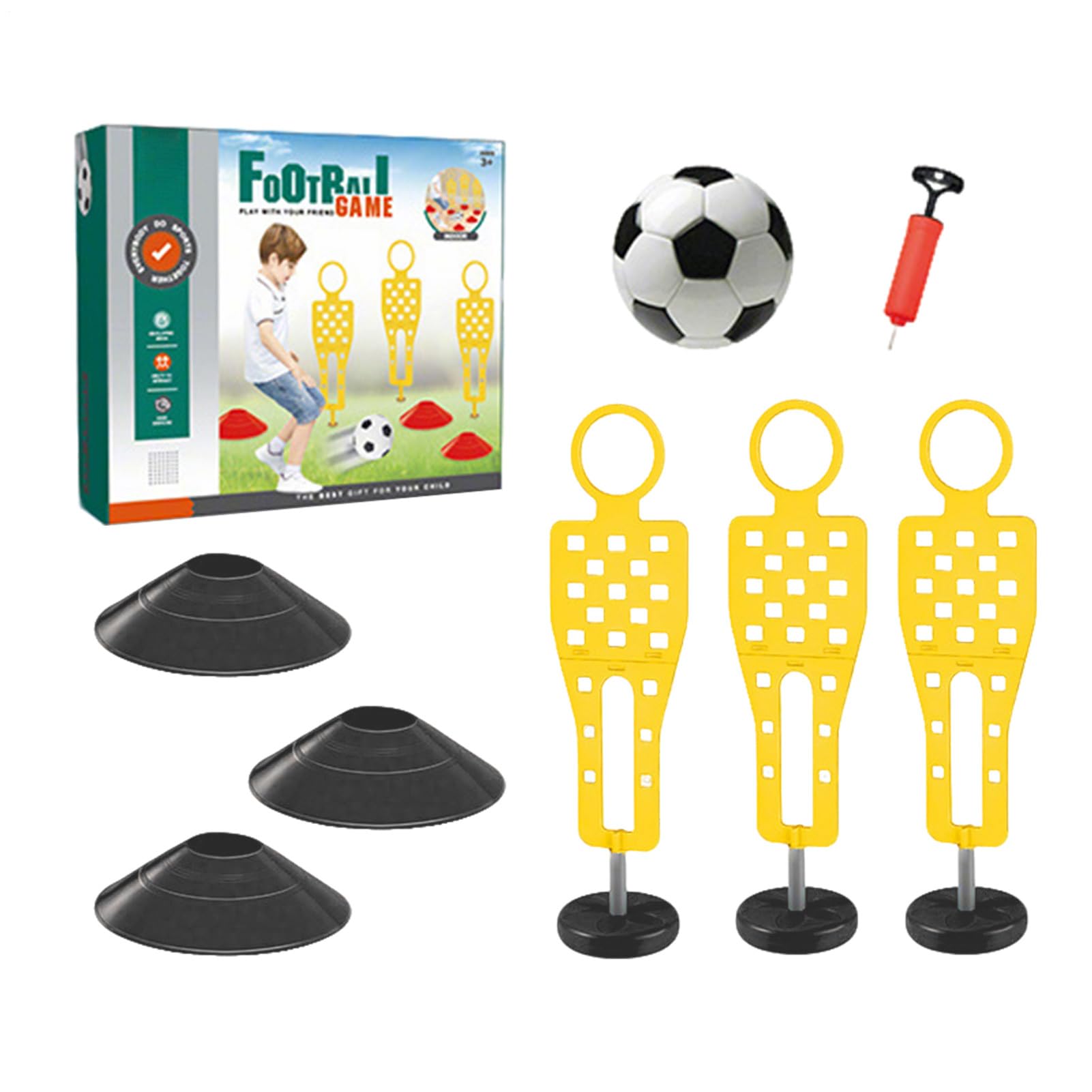 Allenamento Calcio, Sagome Allenamento Calcio, Kit Gioco Ostacoli Educativo Bambini Attività Multiplayer Da Esterno Casa Palestra Giardino